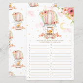 Hot Air Balloon Animals Baby ABC Baby Showgame (Vorne/Hinten)