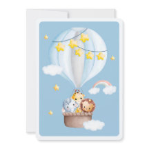 Hot Air Balloon Animals Baby Boy Baby Dusche