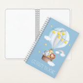 Hot Air Balloon Animals Baby Boy Baby Shooter Gues Notizblock (Innen)