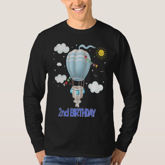 Hot Air Balloon B day Boy Party Group T-Shirt (Vorderseite)