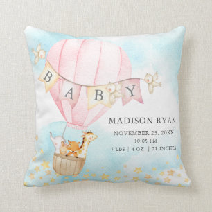 Hot Air Balloon Baby Dusche Birth Birth Kissen