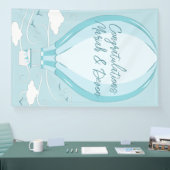 Hot Air Balloon Baby Dusche blau Banner (Messe)