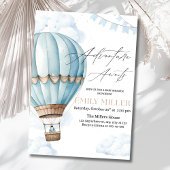 Hot Air Balloon Baby Dusche Invite, Blue Boy Baby Einladung