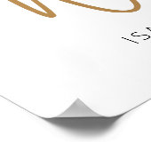 Hot Air Balloon Baby Dusche Willkommenspender Poster (Ecke)