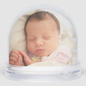 Hot Air Balloon Baby Girl Newborn Snow Globes Schneekugeln (Rückseite)