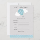 Hot Air Balloon Baby Predictions Card (Vorderseite)