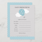 Hot Air Balloon Baby Predictions Card (Vorne/Hinten)