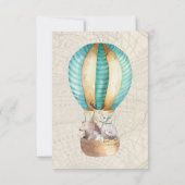 Hot Air Balloon | Baby Shooting Game Einladung (Rückseite)