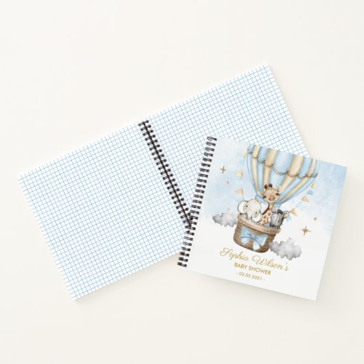 Hot Air Balloon Baby Showbook Notizblock (Innenseite)