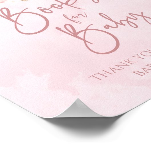 Hot Air Balloon Baby Shower Books For Baby Sign Poster (Ecke)