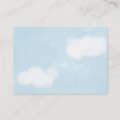 Hot Air Balloon Baby Shower Boy Buchanfrage Begleitkarte (Rückseite)