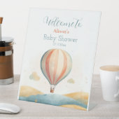Hot Air Balloon Baby Shower Welcome Sockelschild (In Situ)