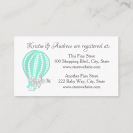 Hot Air Balloon Baby Showregister Begleitkarte