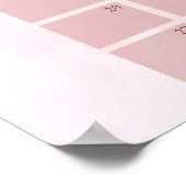 Hot Air Balloon Baby Showwetterdatum Kalenderzeich Poster (Ecke)