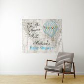 Hot Air Balloon Boy Baby Dusche Hintergrund Wandteppich (Beispiel (Horizontal))