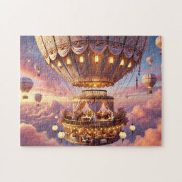 Hot Air Balloon Cafe Whimsical Sky Restaurant Puzzle