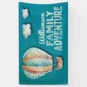 Hot Air Balloon Family Adventure Wiedersehen Banner (Vertikal)