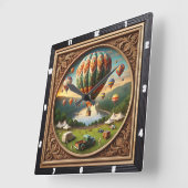 Hot Air Balloon Festival Square Quadratische Wanduhr (Winkel)