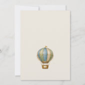 Hot Air Balloon First Birthday Invitation  Einladung (Rückseite)