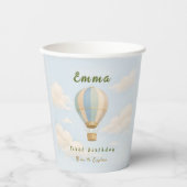 Hot Air Balloon First Birthday Paper Cups Pappbecher (Vorderseite)