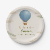 Hot Air Balloon First Birthday Paper Plates  Pappteller (Vorderseite)