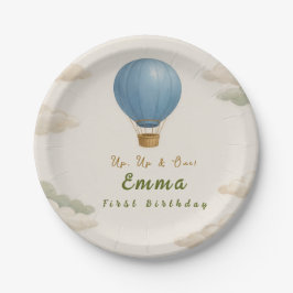 Hot Air Balloon First Birthday Paper Plates Pappteller