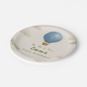 Hot Air Balloon First Birthday Paper Plates  Pappteller (Schrägansicht)