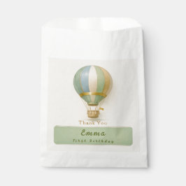 Hot Air Balloon First Birthday Thank You Favor Bag Geschenktütchen