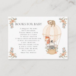 Hot Air Balloon Giraffe Zebra Sloth Books for Baby Begleitkarte