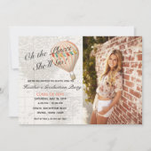 Hot Air Balloon Girl Abschluss Einladung (Vorderseite)