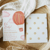 Hot Air Balloon Girl Baby Dusche Einladung