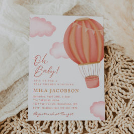 Hot Air Balloon Girl Baby Dusche Einladung