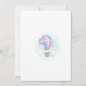 Hot Air Balloon Girl Baby Dusche Einladung (Rückseite)