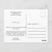 Hot Air Balloon Girl Foto Geburtserklärung Postkarte (Rückseite)