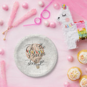 Hot Air Balloon Girl Map Oh die Orte, die sie gehe Pappteller (Party)