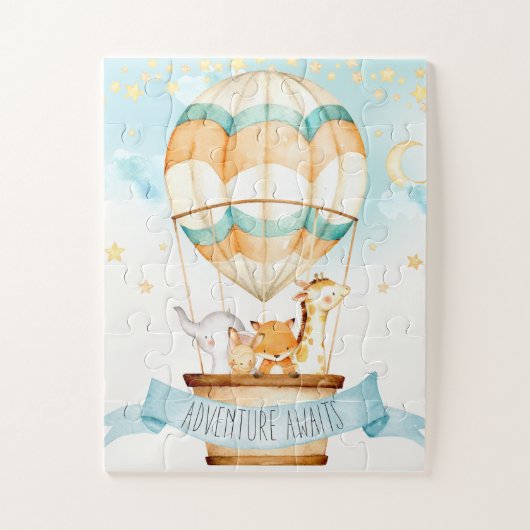 Hot Air Balloon Niedlicher Tiere Adventure Awars Puzzle (Vertikal)