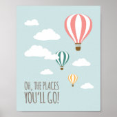 Hot Air Balloon Nursery Wall Art Print Poster (Vorne)