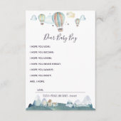 Hot Air Balloon Party wünscht Baby Adress Card Begleitkarte (Vorderseite)