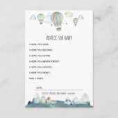 Hot Air Balloon Party wünscht Baby Adress Card Begleitkarte (Vorderseite)