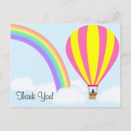 Hot Air Balloon Postcard - Light Blue Background Postkarte