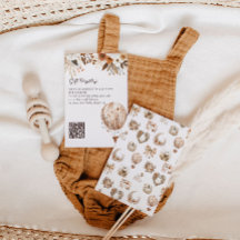 Hot Air Balloon QR Code Baby Showregisterkarte