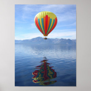 Hot Air Balloon Reflection Poster