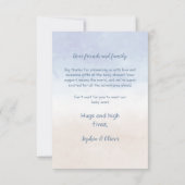 Hot Air Balloon Sea Waves Boy Baby Dusche Dankeskarte (Rückseite)