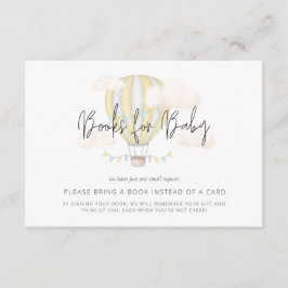 Hot Air Balloon Simple Book Request Baby Dusche Begleitkarte