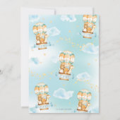 Hot Air Balloon Virtual Baby Boy Dusche per Mail Einladung (Rückseite)