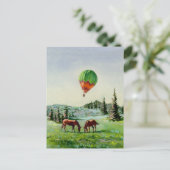 HOT AIR BALLOON VON SHARON SHARPE POSTKARTE (Stehend Vorderseite)