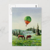 HOT AIR BALLOON VON SHARON SHARPE POSTKARTE (Vorne/Hinten)