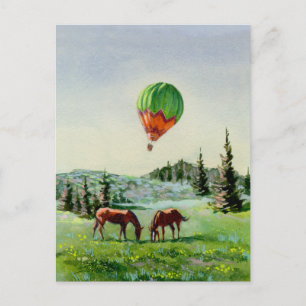 HOT AIR BALLOON VON SHARON SHARPE POSTKARTE