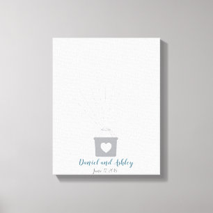 Hot Air Balloon Wedding Fingerprint Gästebuch