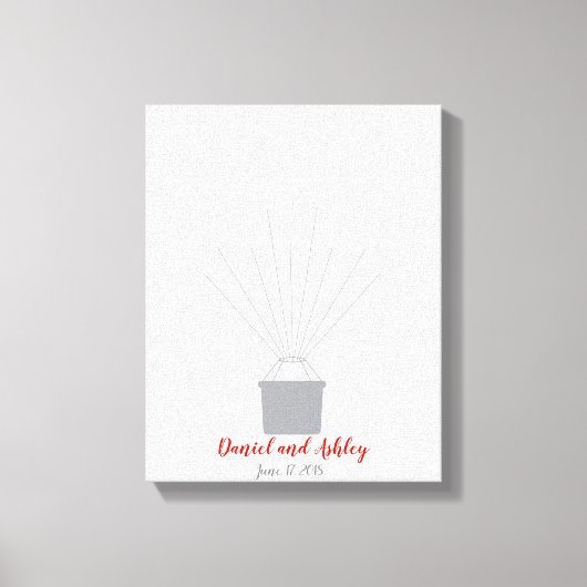 Hot Air Balloon Wedding Fingerprint Gästebuch (Vorderseite)
